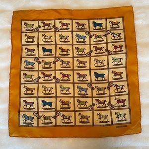 hermès silk stamped scarf